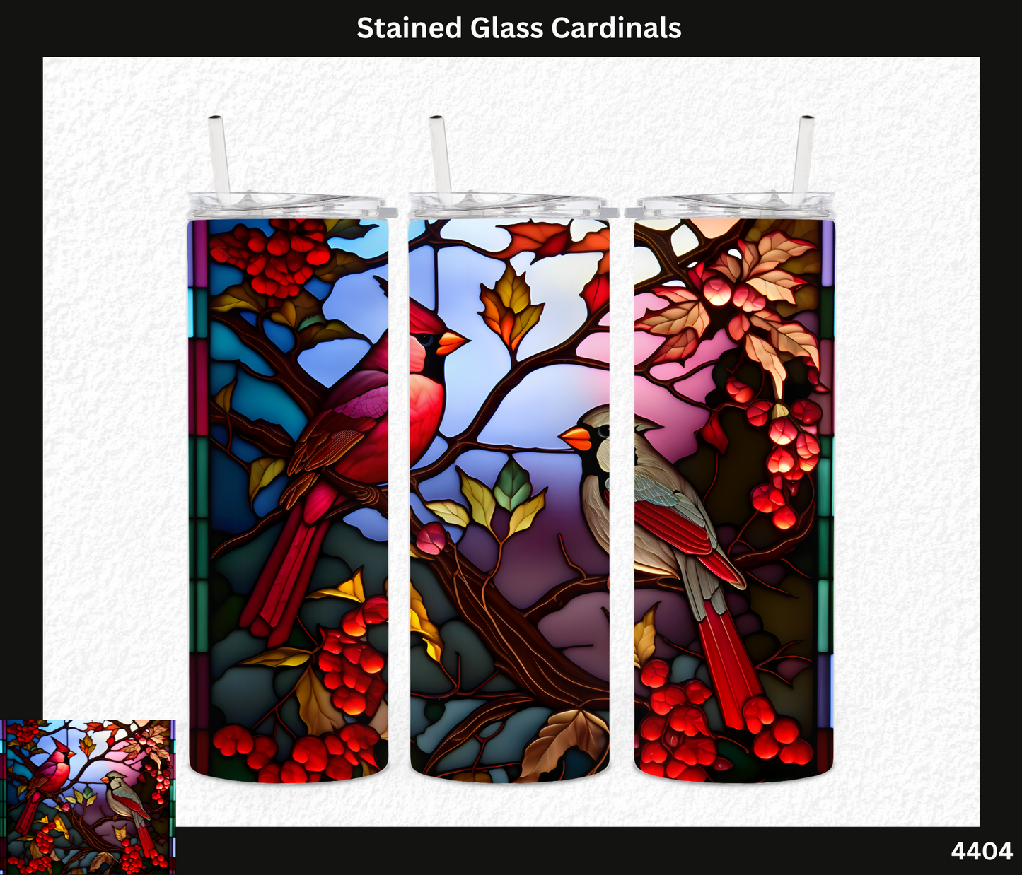 Stained Glass Cardinals