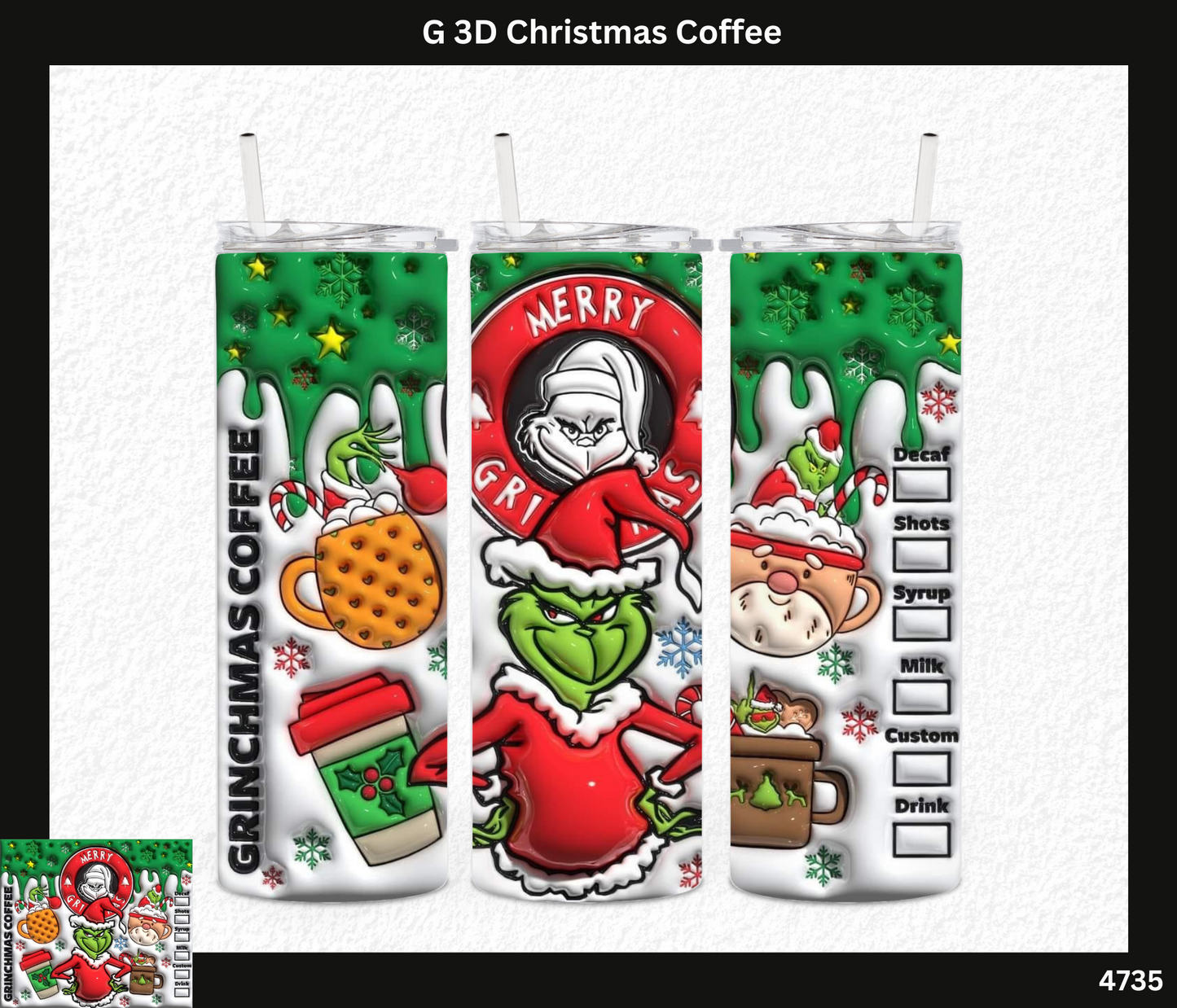 G 3D Christmas Coffee