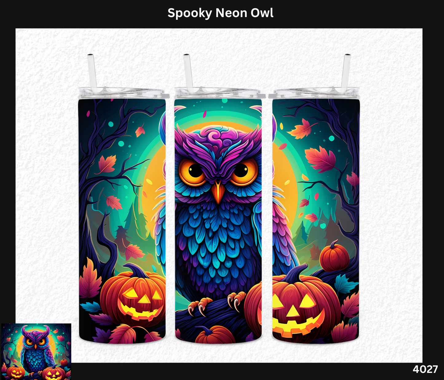 Spooky Neon Owl
