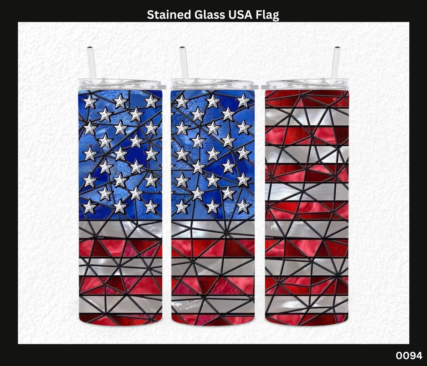 Stained Glass USA Flag