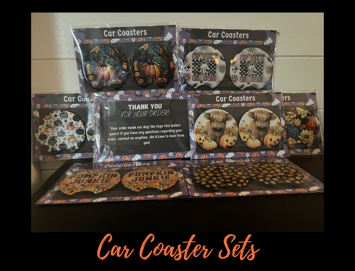 $2 Mystery Fall/Halloween Car Coaster Packs