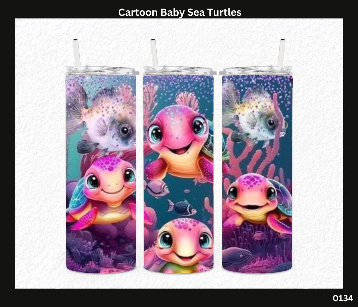 Cartoon Baby Sea Turtles